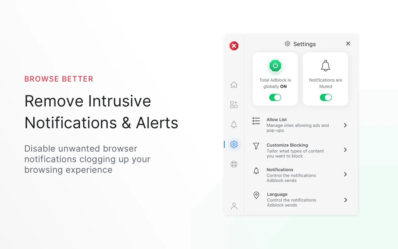 Total Adblock interface showing video ad filtering information